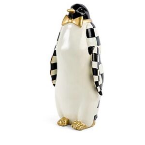 MACKENZIE-CHILDS COURTLY CHECK PENGUIN 11" Tall & 6" Wide. NEW in Box!